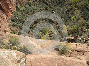 The Angel`s Landing Hiking Path, Zion National Park, Utah