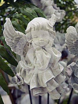 Angel sculpture.