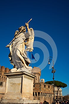 Angel Sculpture of Ponte de Sant'Angelo bridge, Roma, Italy