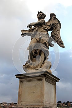 Angel sculpture in Rome, Italy.
