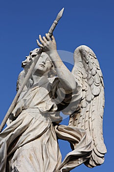 Angel sculpture on San Angelo bridge in Rome