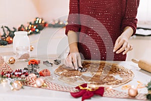 Angel shaped cookie cutter for Christmas gingerbread biscuits