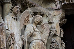 The Angel of Smile, Reims cathedral, France photo