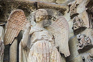 The Angel of Smile, Reims cathedral, France photo