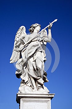 Angel with spear, Domenico Guidi, 1639-1698, Rome, Italy