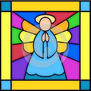 Angel in stained glass photo