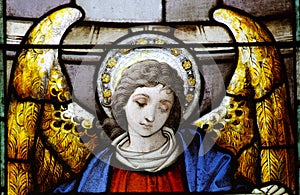 An angel in stained glass