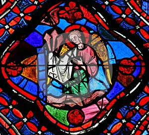 Angel - Stained Glass in Tours Cathedral