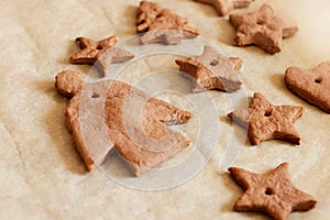 Angel and star cookies for Christmas