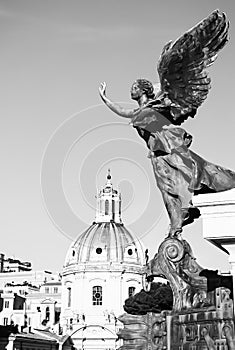 Angel Statue at Altare Della Patria Monumento Nazionale a Vitto