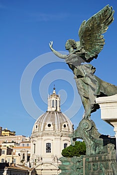 Angel Statue at Altare Della Patria Monumento Nazionale a Vitto photo