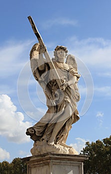 Angel statue on the angel bridge in rome