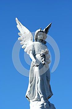 Angel statue with blue sky