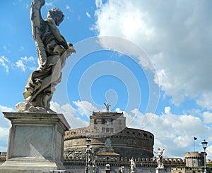 Angel statue and Castel Sant' Angelo