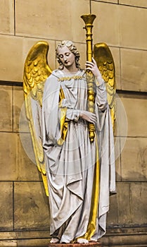 Angel Statue Cathedral Saint Mary Mejor Basilica Marseille France photo