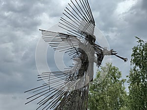 Angel statue in Chernobyl