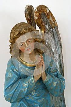 Angel, statue in Church of St. Matthew the Apostle and Evangelist in Stitar, Croatia