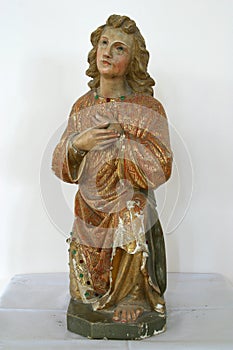 Angel, statue in Church of St. Matthew the Apostle and Evangelist in Stitar, Croatia