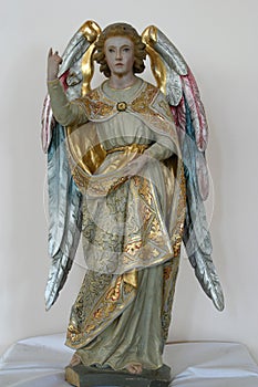 Angel, statue in Church of St. Matthew the Apostle and Evangelist in Stitar, Croatia