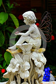 Angel statue in a garden