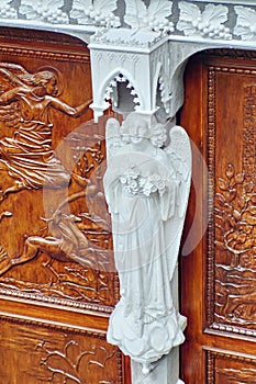 Angel statue on Las Lajas Cathedral photo