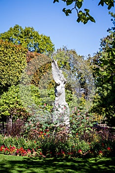 Angel statue in Luxembourg Gardens, Paris photo