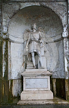 Angel statue near Piazza del Popolo, Rome, Italy