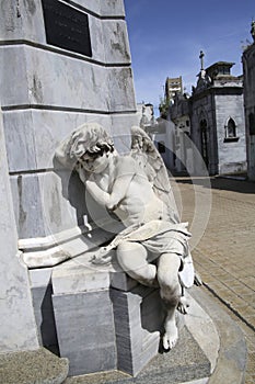 Angel statue at Recoleta cemetery, Buenos Aires