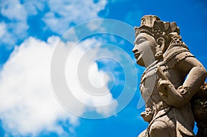 Angel statue in the sky