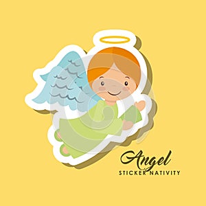 Angel sticker nativity