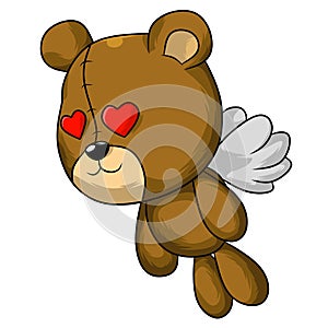 angel teddy bear on valentines day