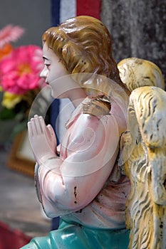 Angel at the Tomb of the Croatian Jesuit Missionary Ante Gabric Behind the Catholic Church in Kumrokhali, India