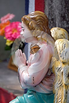 Angel at the Tomb of the Croatian Jesuit Missionary Ante Gabric Behind the Catholic Church in Kumrokhali, India