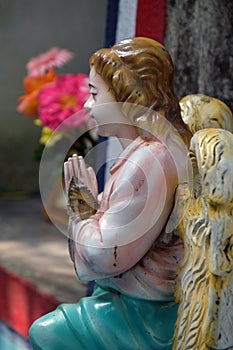 Angel at the Tomb of the Croatian Jesuit Missionary Ante Gabric Behind the Catholic Church in Kumrokhali, India