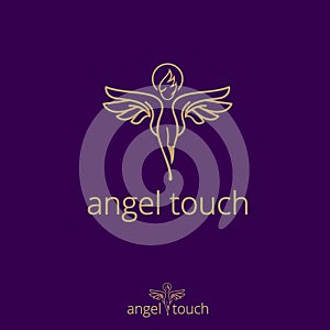 Angel Touch concept vector