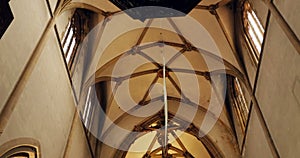 Angel with trumpet decoration in church