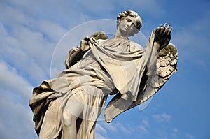 Angel with the Veil. Statue on the Ponte Sant' Angelo, Ro