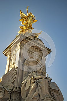 Angel of victory statue in london before Buckingham palace