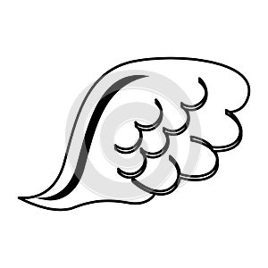 angel wing isolated icon