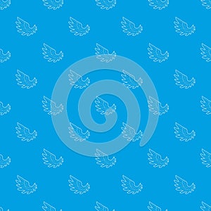 Angel wing pattern vector seamless blue
