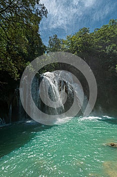 Angel Wing waterfalls in Chiapas, Mexico