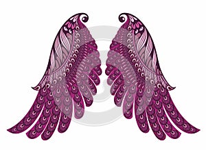 Angel wings. Bird wings. Design element for tattoo. Element for the logo.