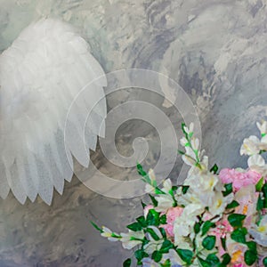 Angel wings - element of women`s costume