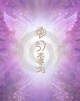 Angel Wings and Golden Reiki Symbols