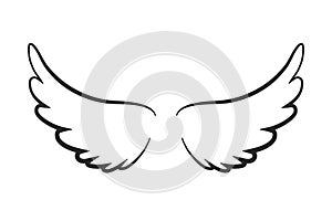 Angel wings icon -