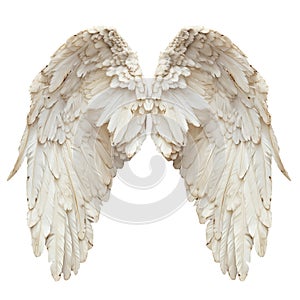 Angel wings isolated on white background.