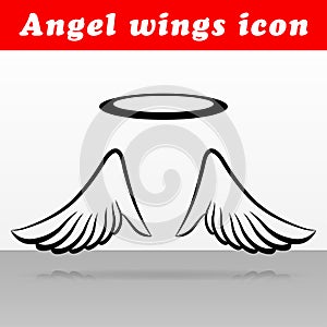 Angel wings vector icon design
