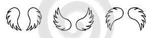 Angel wings. Wings icon isolated. Vector illustration