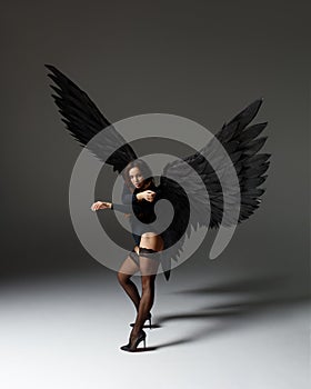 Angel woman dancing