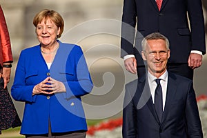 Angela Merkel, Chancellor of Germany and Jens Stoltenberg, General Secretary of NATO